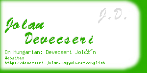 jolan devecseri business card